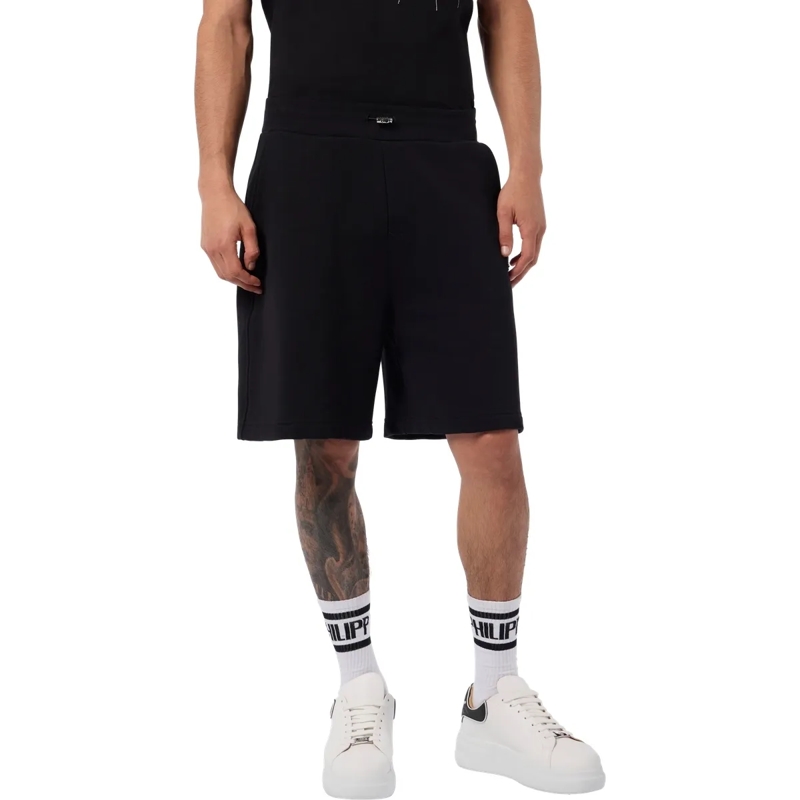 Philipp Plein Shorts Fleece Shorts Basic schwarz(Image 3)