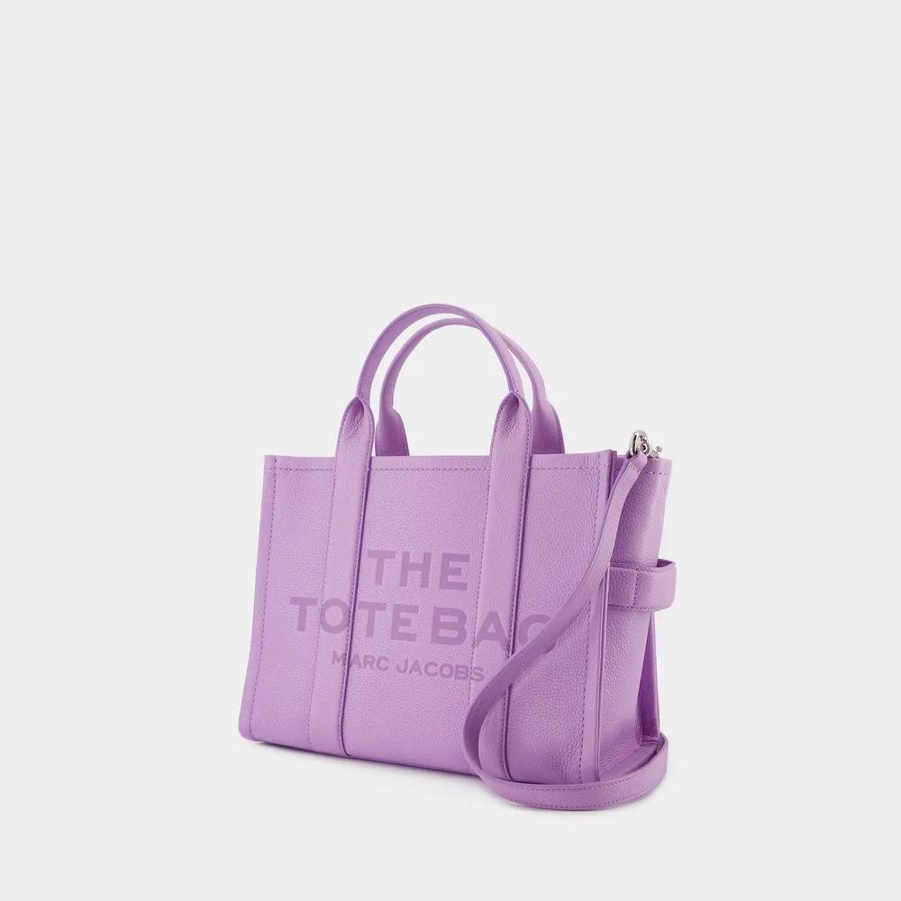 Marc Jacobs Shoppers & Totes The Medium Tote Leather Purple in paars
