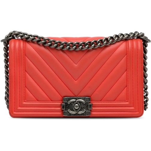 Chanel Sac à bandoulière 2016-2017 Old Medium Chevron Calfskin Boy Flap rot (Image 2)