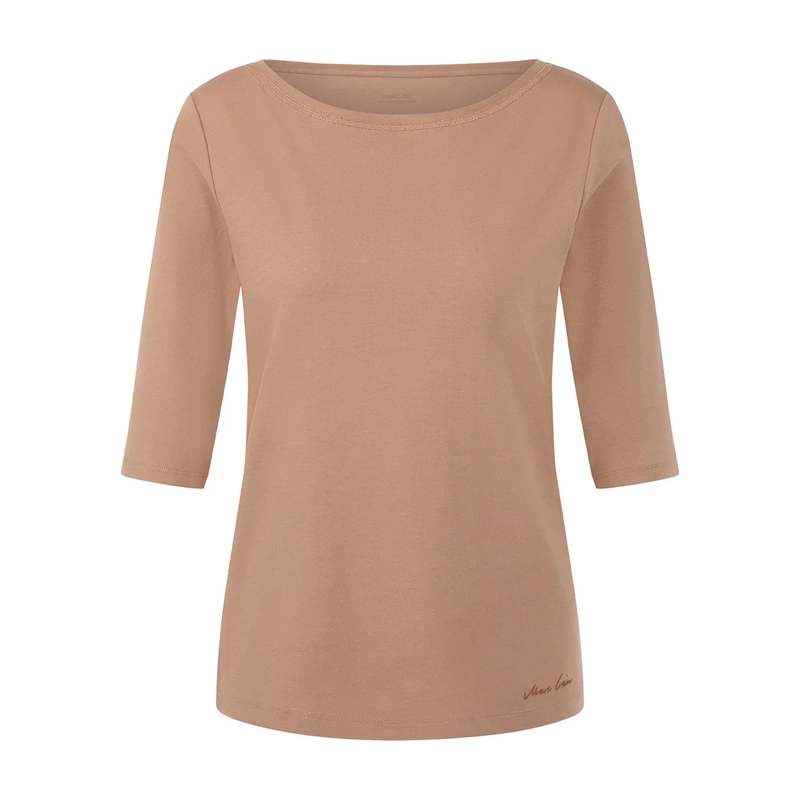 Marc Cain Legeres Oberteil T-Shirt Braun