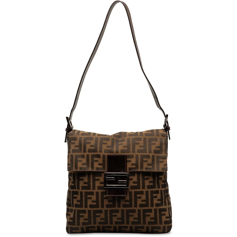 Fendi Schultertasche Zucca Canvas Shoulder Bag braun