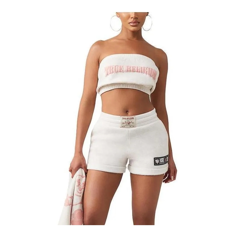 True Religion Shorts - Elastischer Bund- Weiche Haptik- Umgeschlagend hellbeige(Image 2)
