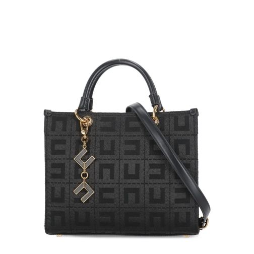 Elisabetta Franchi Tote Jacquard Bag With Charms Black