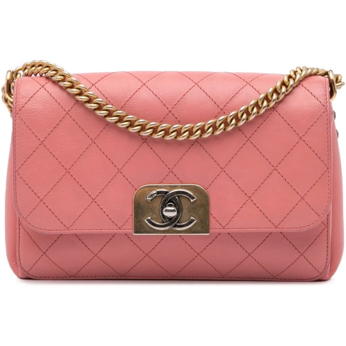 Chanel Sac à bandoulière 2016-2017 Quilted Calfskin Straight Lined Flap rose (Image 2)