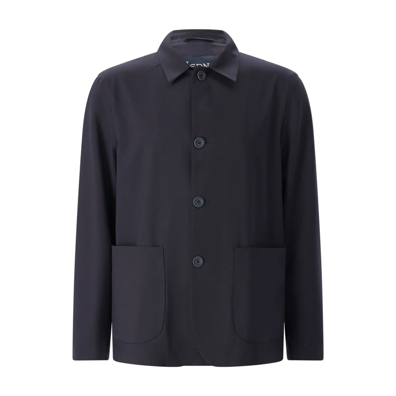 Herno Übergangsjacke Jacke aus Wollmix dunkelblau