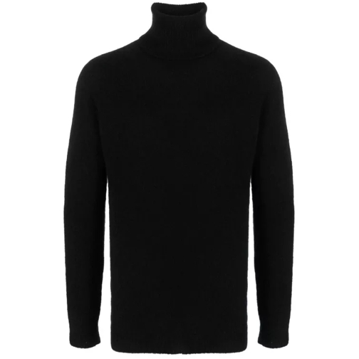 Roberto Collina Black Turtleneck Knitted Sweater Black Pull