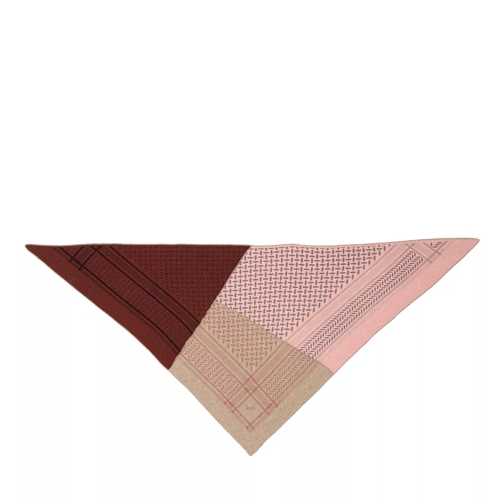 Lala Berlin Triangle Patchwork Rose M Rose On Sughero Cashmere Scarf