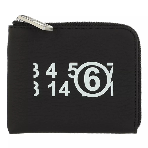 MM6 Maison Margiela Zip Around Wallet Small Black Portemonnaie mit Zip-Around-Reißverschluss