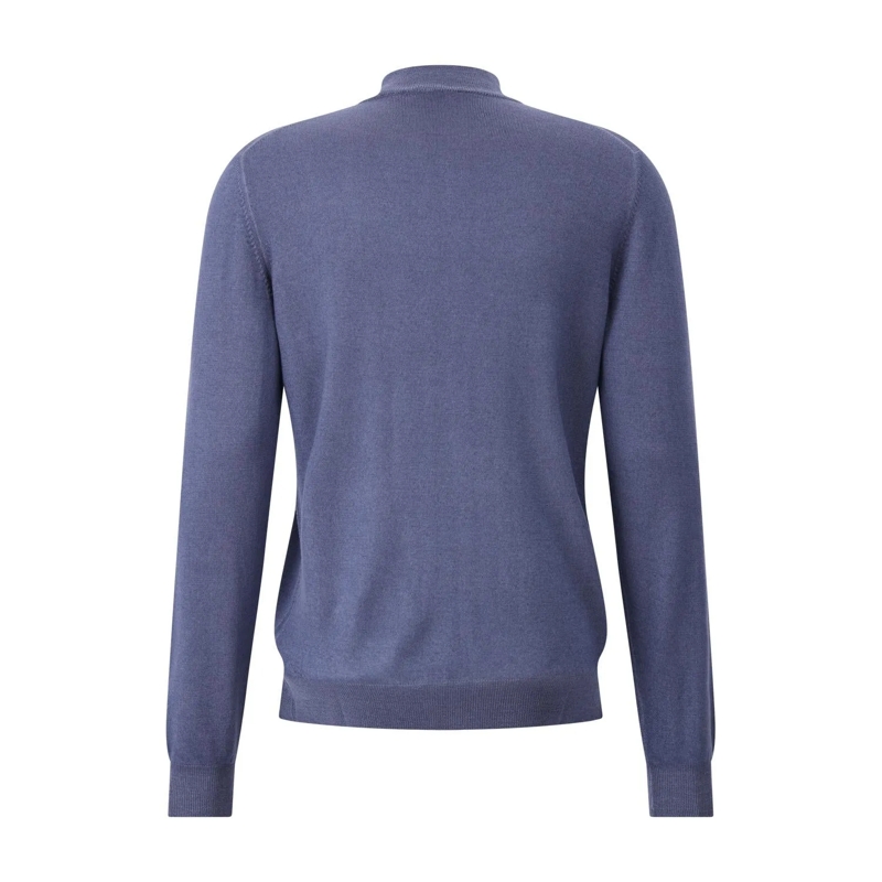 Gran Sasso Rollkragenpullover Strickpullover aus Wolle blau(Image 12)
