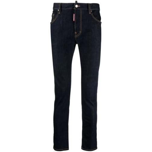 Dsquared2 Jeans Indigo Blue Cotton Denim Jeans Blue