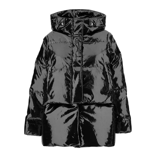 Anitroc Chiara' Oversized Black Down Jacket Black Donzen jassen