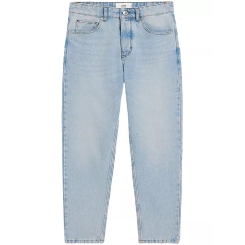 AMI Paris Low-Rise Cropped Jeans Blue 