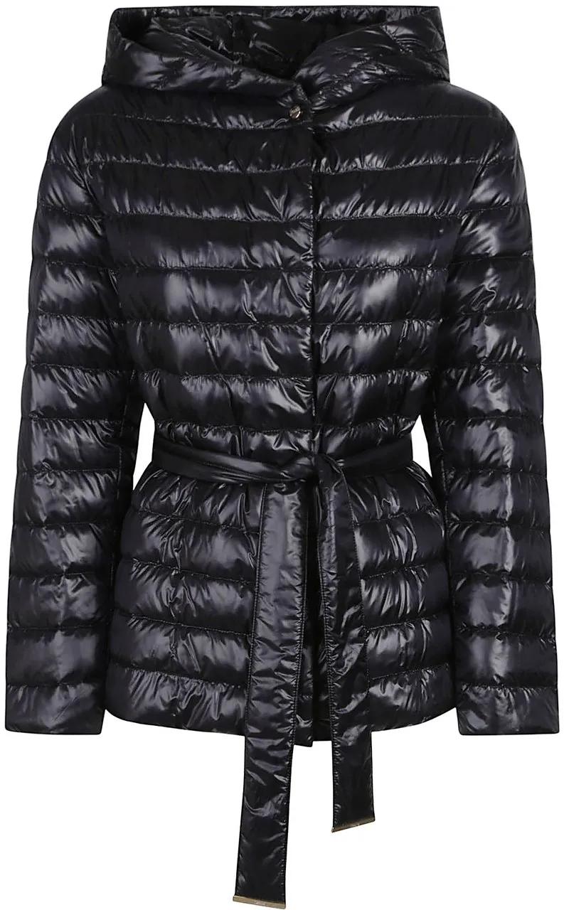 Thumbnail - Herno - Down Jacket Whit Belt Black - Größe 44 - black
