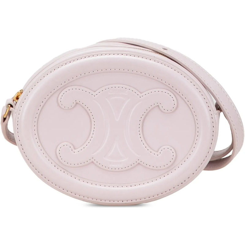 Celine Schultertasche Small Calfskin Cuir Triomphe Oval Crossbody rose