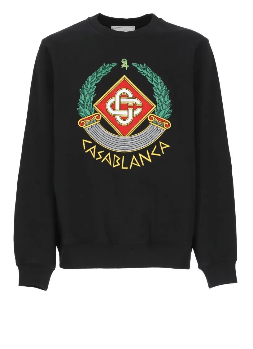 Casablanca - Casa Crest Sweatshirt - Größe L - schwarz