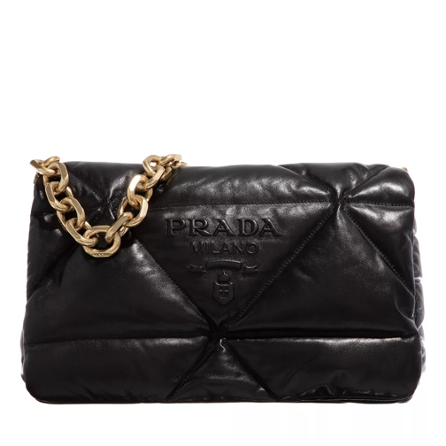 Prada Padded Nappa Leather Shoulder Bag Black Crossbody Bag
