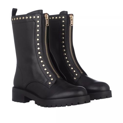 Coach Lara Studded Combat Bootie Leather Black Ankle Boot