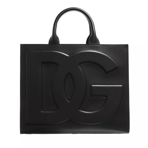 Dolce&Gabbana Calfskin Shoulder Bag Black Draagtas