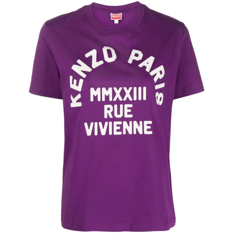 Kenzo T-shirt Rue Vivienne Logo T-shirt lila