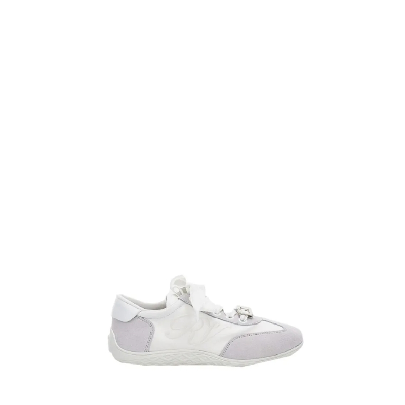 Roger Vivier Low-Top-Sneaker Classic Low-Top Sneakers With Smooth Silhouette White