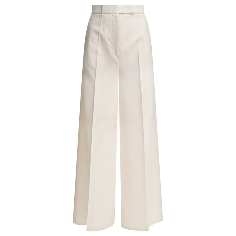 Max Mara  Wide-Leg Trousers With High Waist Neutrals