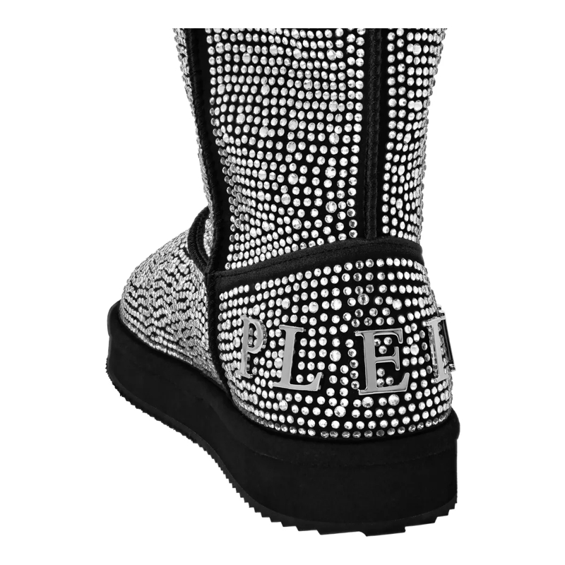 Philipp Plein Stiefel Stiefel Mid Flat Verziert silber(Image 5)