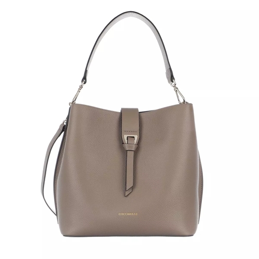Coccinelle Alba Shopper Leather  Taupe Bucket Bag