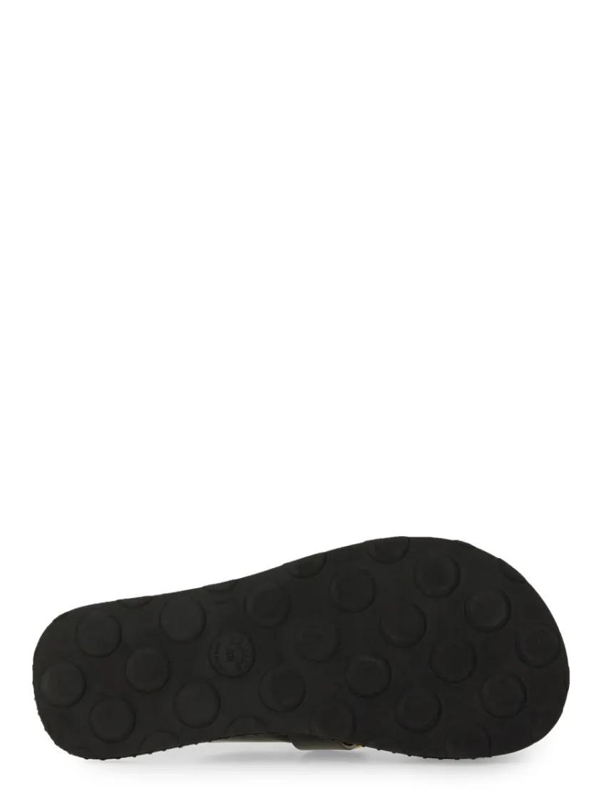 Thumbnail - Moschino Sandalen - Black Leather Sandal With Logo Detail - Gr. 36 (EU) - in Schwarz - für Damen