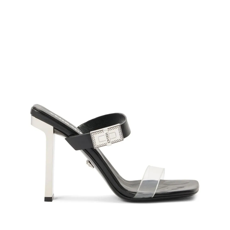 Versace Sandales Calf Leather Sandals Grey