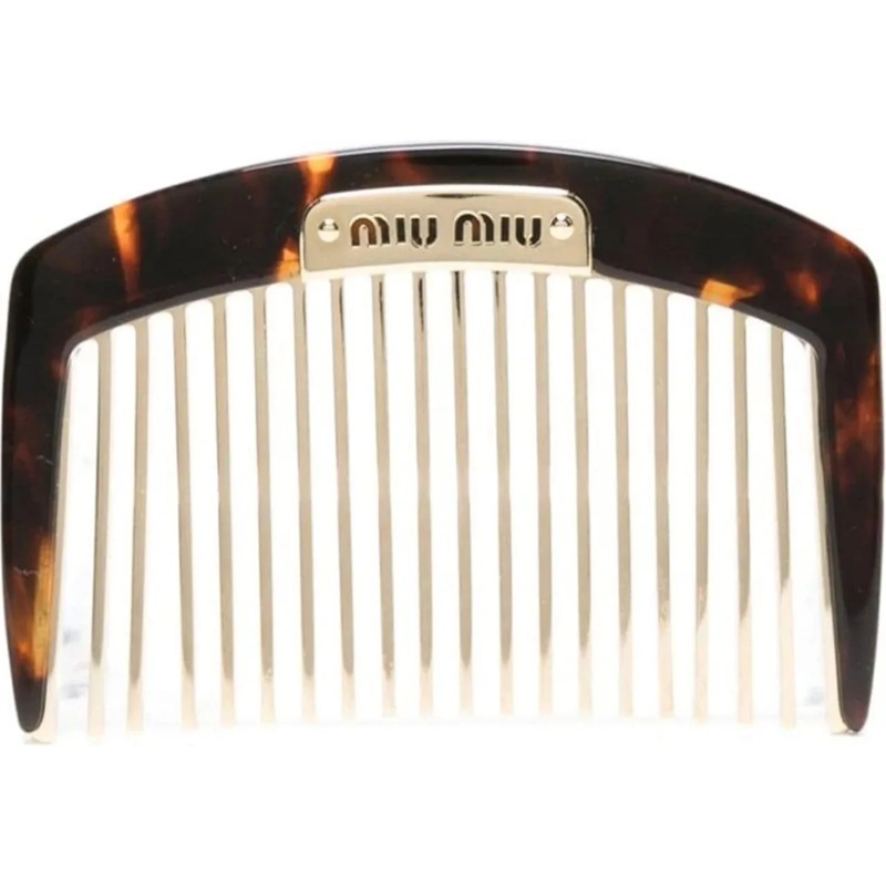 Miu Miu T-Shirt Miu Miu Hair Tortoiseshell Hair Comb braun