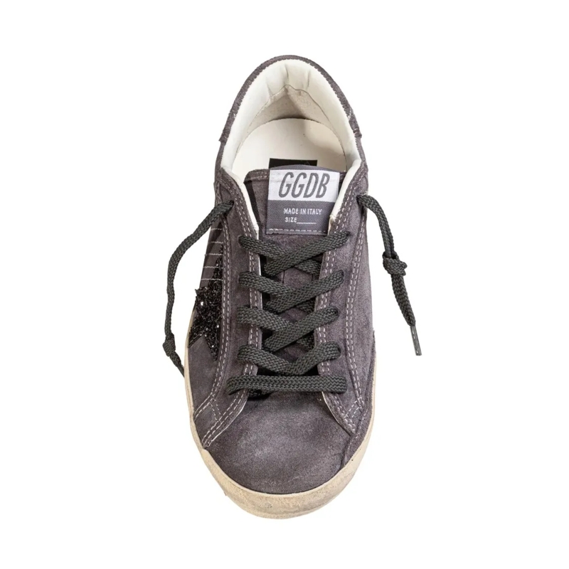 Golden Goose Schnürschuhe Super Star Grey Suede Sneakers Grey(Image 6)