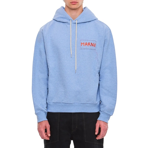 Marni Hoodie Cotton Sweatshirt Blue