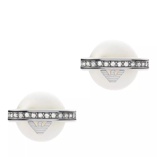 Emporio Armani Stainless Steel Stud Earrings Silver Orecchini a bottone