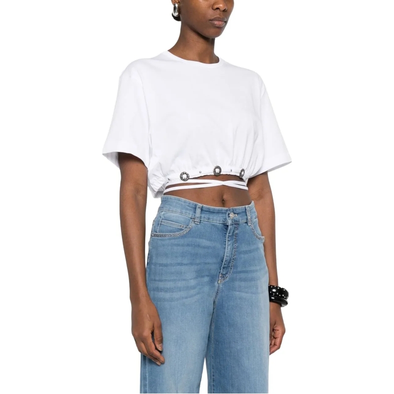 Pinko T-shirt Top Bianco weiß(Image 4)