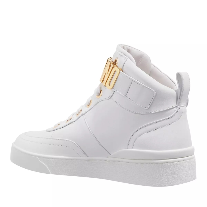 Moschino Sneakerd Basket Vitello Bianco sneaker haut de gamme