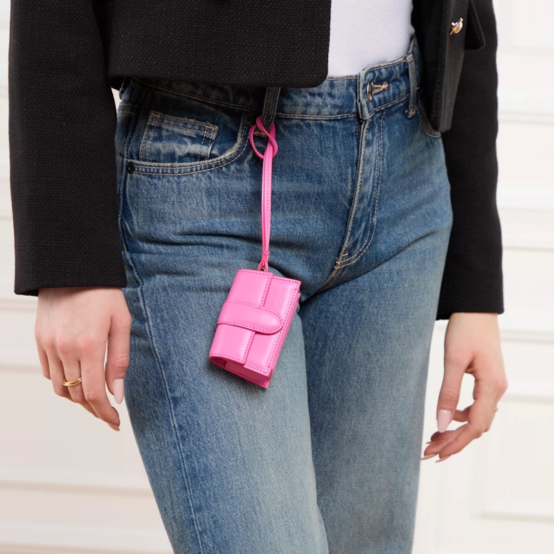 Jacquemus Portemonnaie mit Überschlag Le Porte Bambino Neonpink(Image 2)
