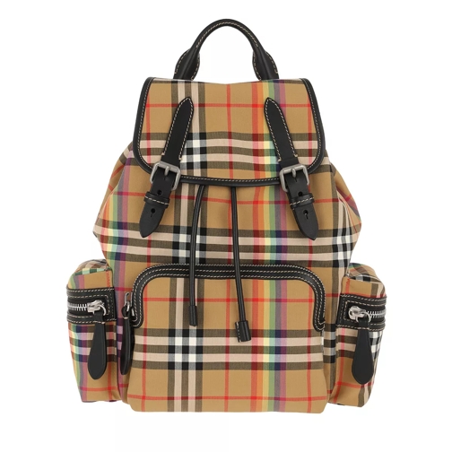 Burberry Vintage Check Backpack Medium Antique Yellow Rucksack