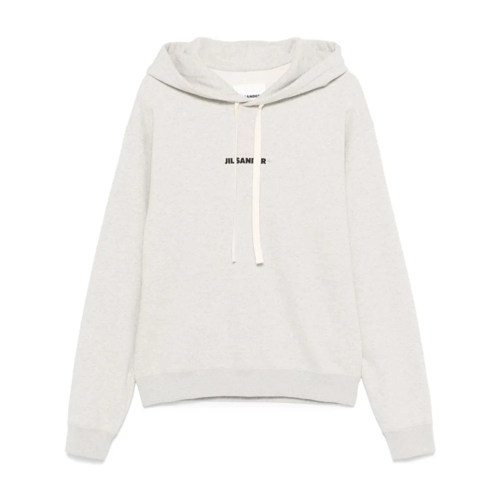パーカー・フーディ Jil Sander Light Grey Hoodie Sweatshirt With Drawstring Jil Sander logo-print Drawstring Hoodie | Grey | FARFETCH