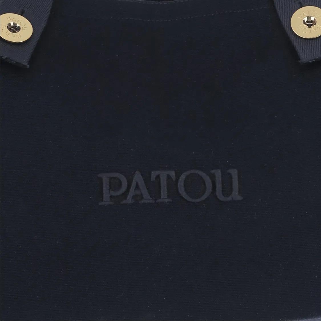 Patou Shoppers & Totes Large Cotton Logo Trapeze Tote Bag in blauw