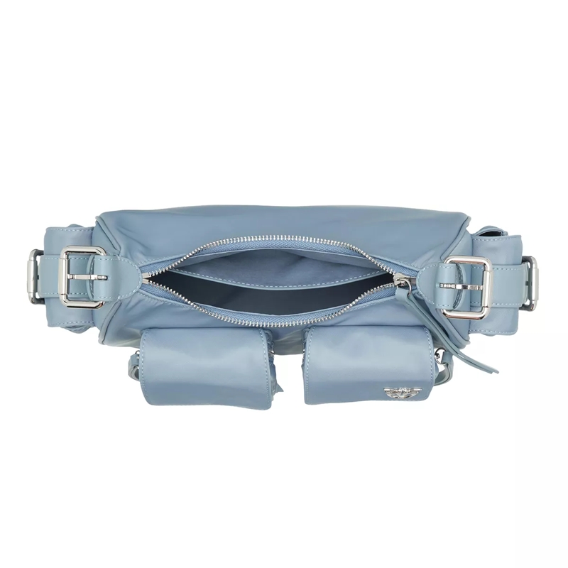 Pinko Schultertasche Cargo Bag Cool Blue-Shiny Nickel(Image 5)
