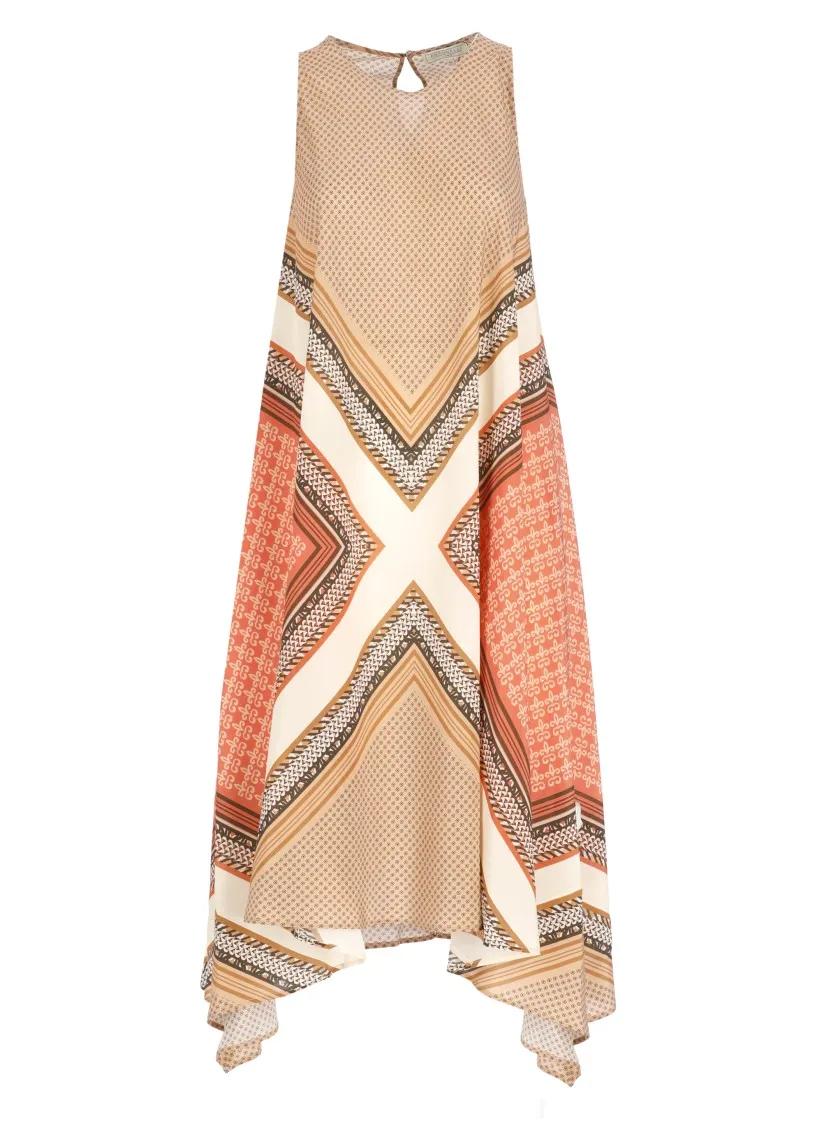 Thumbnail - Antonelli - Multicolor Silk Dress - Größe 42 - bunt