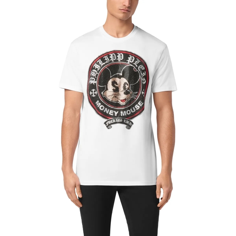 Philipp Plein T-Shirt T-Shirt Mit Schmucksteinen weiss(Image 2)