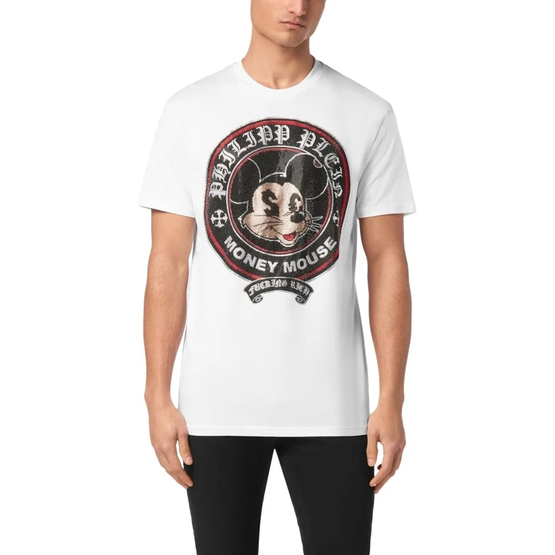 Philipp Plein T-Shirt T-Shirt Mit Schmucksteinen weiss(Image 4)