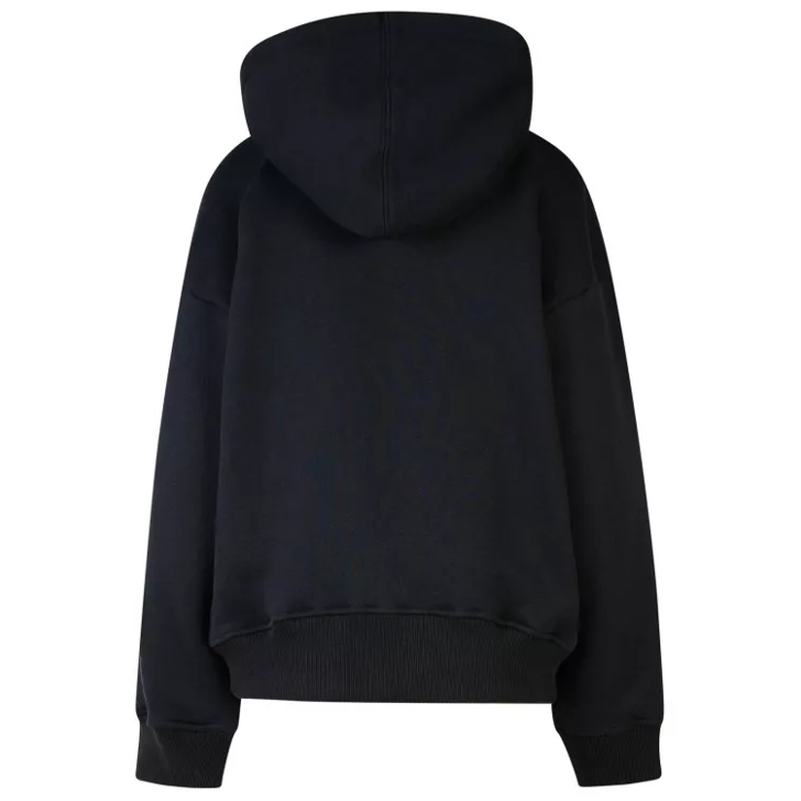 Off White Black Cotton Sweatshirt Black
