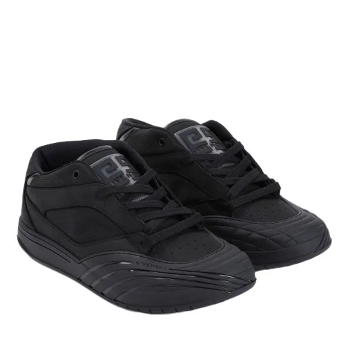 Givenchy Black Calf Leather New Line Men Shoes Mid-Top Snea Black Low-Top Sneaker