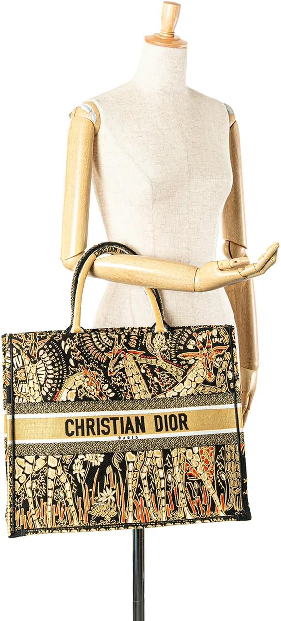 Thumbnail - Christian Dior Shopper - 2019 Large Canvas Embroidered Dior Animals Giraffe - Gr. unisize - in Gelb - für Damen