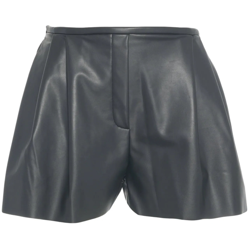 Norma Kamali Shorts Faux leather shorts schwarz
