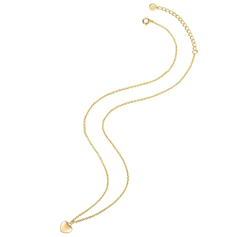 Glanzstücke München Mittellange Halskette Sterling Silber Halskette Herz gold(Image 3)