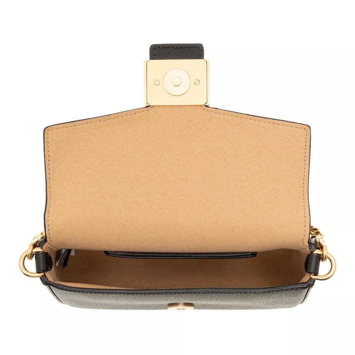 Katy Textured Leather Flap Chain Crossbody Bag