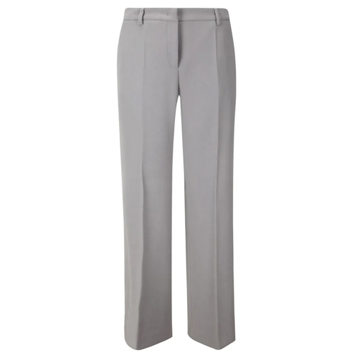 Alberto Biani  Wide Leg Pressed Crease Trousers Grey